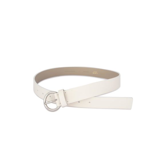 Womens 1.2 Inch Flat Ring Belt With Heat Crease, Casual Fashion Accessory For💜